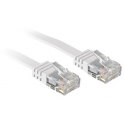 Lindy - Patch cable - RJ-45 (M) to RJ-45 (M) - 1 m - UTP - CAT 6 - molded, flat - white