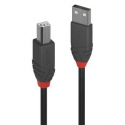 Lindy Anthra Line - USB cable - USB (M) to USB Type B (M) - USB 2.0 - 20 cm - round - black
