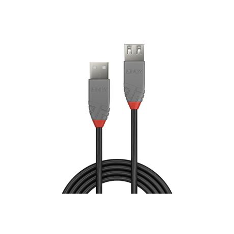 Lindy Anthra Line - USB extension cable - USB (M) to USB (F) - USB 2.0 - 3 m - round - black - 1