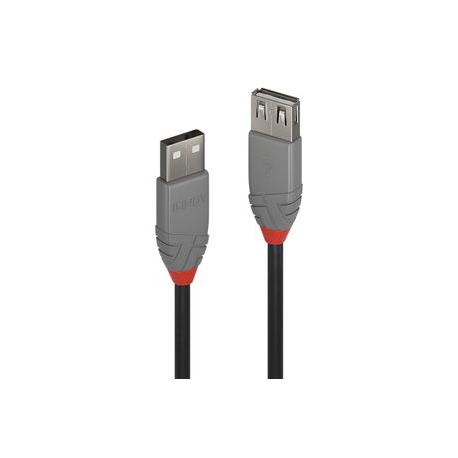 Lindy Anthra Line - USB cable - USB (M) to USB (M) - USB 2.0 - 5 m - round - black - 0