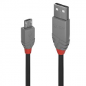 Lindy Anthra Line - USB cable - USB (M) to Micro-USB Type B (M) - USB 2.0 - 1 m - round - black