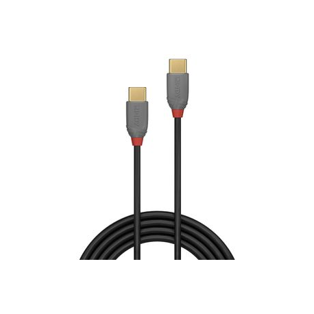 Lindy Anthra Line - USB cable - USB-C (M) to USB-C (M) - USB 2.0 - 2 m - round - black - 1