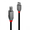 Lindy Anthra Line - USB cable - 24 pin USB-C (M) to USB Type B (M) - USB 2.0 - 1 m - black