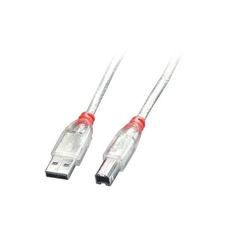 Lindy - USB cable - USB (M) to USB Type B (M) - USB 2.0 - 50 cm - molded - transparent - 0