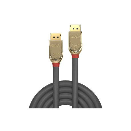 Lindy Gold - DisplayPort cable - DisplayPort (M) to DisplayPort (M) - DisplayPort 1.2 - 10 m - 4K support - grey - 1