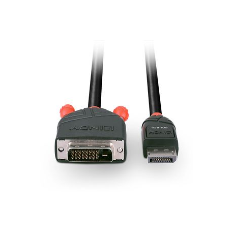 Lindy - DVI cable - DisplayPort (M) to DVI-D (M) - 3 m - black - 3