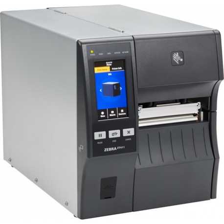 Zebra ZT400 Series ZT411 - Label printer - direct thermal  /  thermal transfer - Roll (11.4 cm) - 203 dpi - up to 356 mm / sec - USB 2.0, LAN, serial, USB host, Bluetooth 4.1 - 2