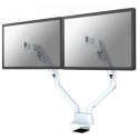 Neomounts by Newstar FPMA-D750DWHITE2 - Mounting kit (desk mount) - full-motion - for 2 LCD displays - white - screen size: 10"-32" - clamp mountable, grommet
