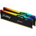 Kingston FURY Beast RGB - DDR5 - kit - 16 GB: 2 x 8 GB - DIMM 288-pin - 5200 MHz / PC5-41600 - CL40 - 1.25 V - unbuffered - on-die ECC