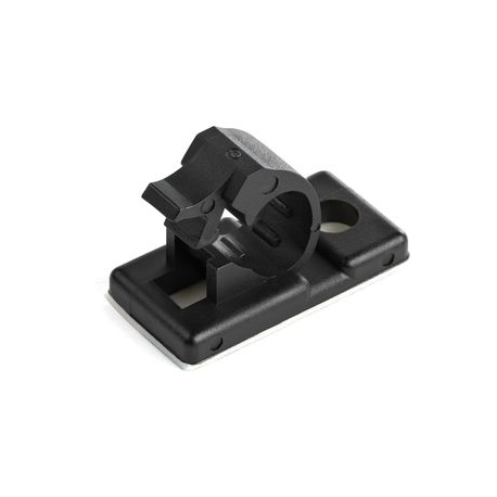 StarTech.com 100 Adhesive Cable Management Clips Black, Network / Ethernet / Office Desk / Computer Cord Organizer, Sticky Cable / Wire Holders, Nylon Self Adhesive Clamp UL / 94V-2 Fire Rated - Nylon 66 Plastic - TAA (CBMCC1) - Cable clips - black - TAA Compliant (pack of 100) - 2