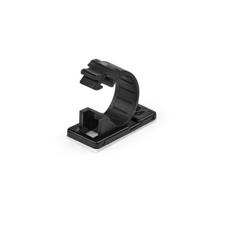 StarTech.com 100 Adhesive Cable Management Clips Black, Network / Ethernet / Office Desk / Computer Cord Organizer, Sticky Cable / Wire Holders, Nylon Self Adhesive Clamp UL / 94V-2 Fire Rated - Nylon 66 Plastic - TAA (CBMCC2) - Cable clips - black - TAA Compliant (pack of 100) - 0