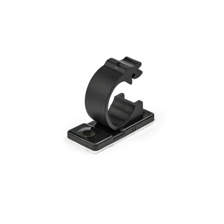 StarTech.com 100 Adhesive Cable Management Clips Black, Network / Ethernet / Office Desk / Computer Cord Organizer, Sticky Cable / Wire Holders, Nylon Self Adhesive Clamp UL / 94V-2 Fire Rated - Nylon 66 Plastic - TAA (CBMCC2) - Cable clips - black - TAA Compliant (pack of 100) - 2