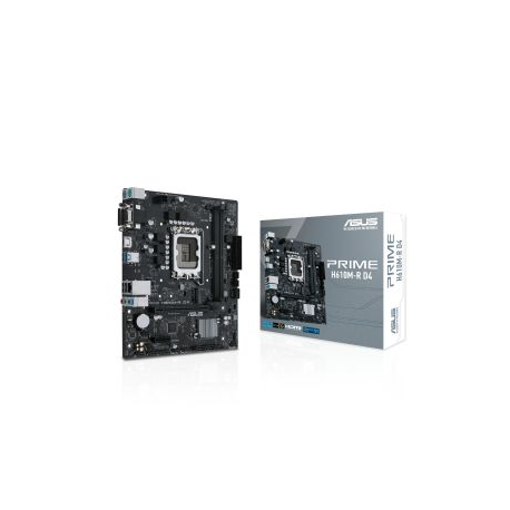 ASUS PRIME H610M-R D4 - Motherboard - micro ATX - LGA1700 Socket - H610 Chipset - USB 3.2 Gen 1 - Gigabit LAN - onboard graphics (CPU required) - HD Audio (8-channel) - 1