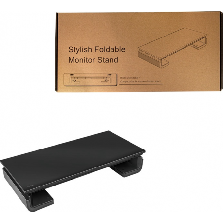 LogiLink Ergonomic riser - Stand - for LCD display / notebook / tablet - plastic, metal - black - desktop - 9