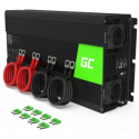 Green Cell INV21 - DC to AC power inverter - DC 24 V - 3000 Watt - output connectors: 2 - Europe - black