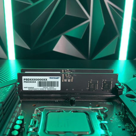 Patriot Signature Line - DDR5 - module - 8 GB - DIMM 288-pin - 4800 MHz / PC5-38400 - CL40 - 1.1 V - unbuffered - on-die ECC - black - 3