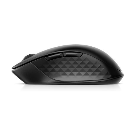 HP 430 - Mouse - multi-device - ergonomic - right and left-handed - 5 buttons - wireless - 2.4 GHz, Bluetooth 5.0 - USB wireless receiver - jet black - 2