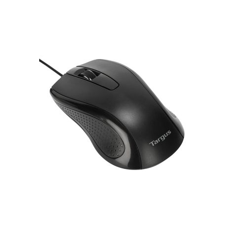 Targus Full-Size - Mouse - antimicrobial - optical - wired - USB - black - 7