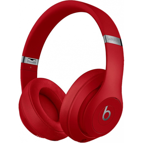 Beats Studio3 Wireless - Headphones with mic - full size - Bluetooth - wireless - active noise cancelling - noise isolating - red - for iPad / iPhone / iPod / TV / Watch - 0