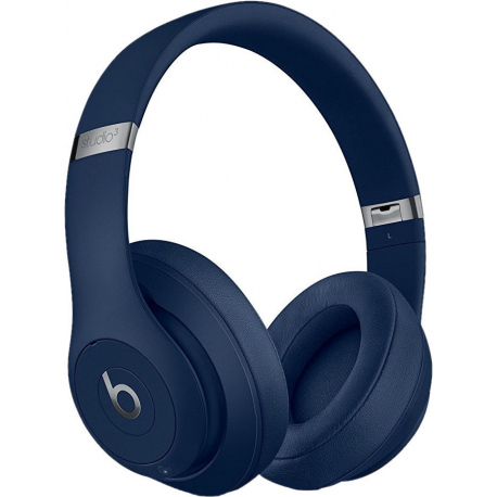 Beats Studio3 Wireless - Headphones with mic - full size - Bluetooth - wireless - active noise cancelling - noise isolating - blue - for iPad / iPhone / iPod / TV / Watch - 0