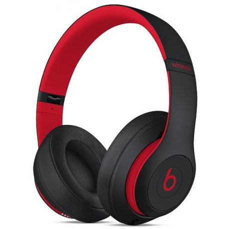 Beats Studio3 Wireless - The Beats Decade Collection - headphones with mic - full size - Bluetooth - wireless - active noise cancelling - noise isolating - red, defiant black - for iPad / iPhone / iPod / TV / Watch - 1