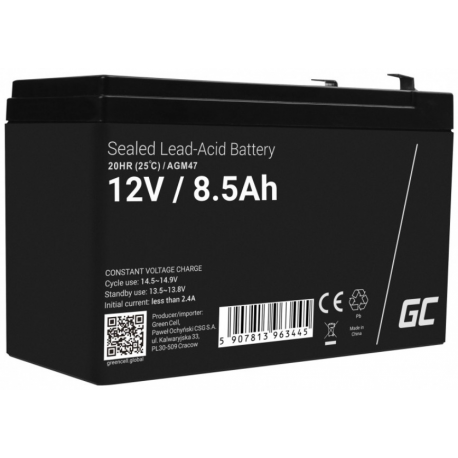 Green Cell - Battery - 1 x Sealed Lead Acid (SLA) 8.5 Ah - black - 0