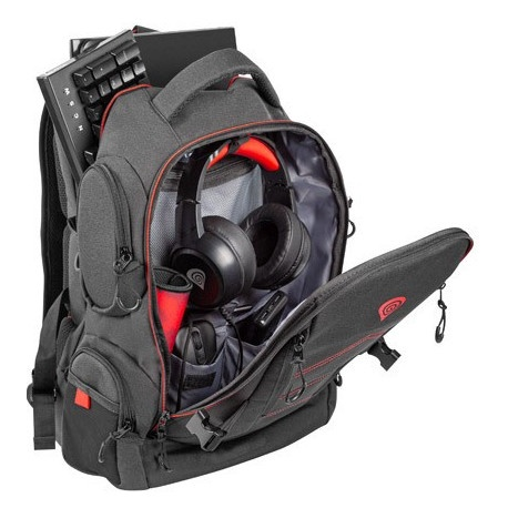 Genesis Pallad 550 - Notebook carrying backpack - 17.3" - black - 2