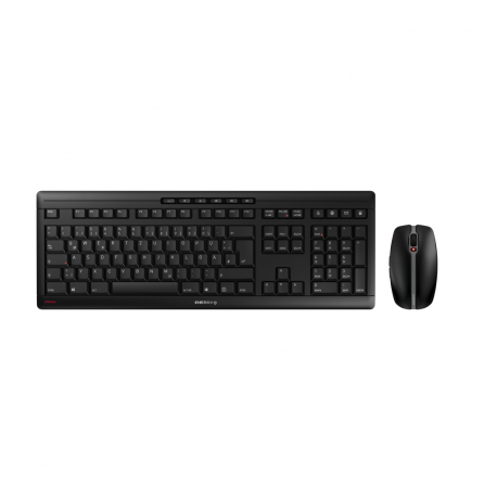 CHERRY STREAM DESKTOP RECHARGE - Keyboard and mouse set - wireless - 2.4 GHz - Pan Nordic - key switch: CHERRY SX - black - 0