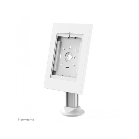 Neomounts by Newstar DS15-640WH1 - Stand - for tablet - lockable - steel - white - screen size: 9.7"-11" - mounting interface: 75 x 75 mm - counter top - for Apple 10.2-inch iPad; 10.5-inch iPad Air (3rd generation); 10.5-inch iPad Pro; 10.9-inch iPad Air (4th generation); 11-inch iPad Pro (3rd generation); 9.7-inch iPad (5th generation, 6th generation); 9.7-inch iPad Pro; iPad Air; iPad Air 2; Samsung Galaxy Tab A (10.1 in), Tab A7 (10.4 in), Tab S6 - 0