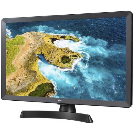 LG 24TQ510S-PZ - LED monitor with TV tuner - Smart - 23.6" - 1366 x 768 HD - 250 cd / m² - 1000:1 - 14 ms - 2xHDMI - speakers - black, iron grey - 2
