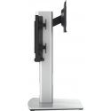Dell CFS22 - Stand - for monitor / desktop - lockable - silver - screen size: 19"-27" - mounting interface: 100 x 100 mm - desktop