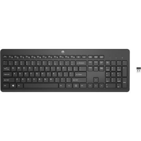 HP 230 - Keyboard - wireless - 2.4 GHz - QWERTY - English - black - for Victus by HP 16; HP 14, 15, 17; Chromebase 22; ENVY 17; ENVY x360; Pavilion 14, 15, 24, 27 - 0