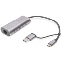 DIGITUS DN-3028 - Network adapter - USB-C  /  USB-A - 2.5GBase-T - grey