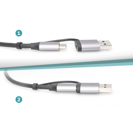 DIGITUS DN-3028 - Network adapter - USB-C  /  USB-A - 2.5GBase-T - grey - 6