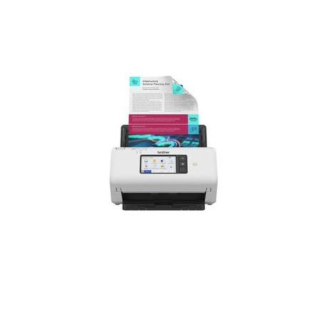 Brother ADS-4700W - Document scanner - Dual CIS - Duplex - A4 - 600 dpi x 600 dpi - up to 40 ppm (mono) / up to 40 ppm (colour) - ADF (80 sheets) - up to 6000 scans per day - USB 3.0, LAN, Wi-Fi(n), USB 2.0 (Host) - 0