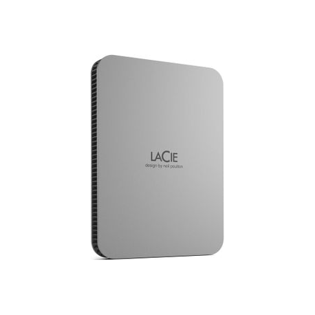 LaCie Mobile Drive STLP4000400 - Hard drive - 4 TB - external (portable) - USB 3.2 Gen 1 (USB-C connector) - moon silver - 0