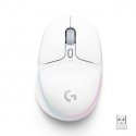 Logitech G G705 - Mouse - small hands - 6 buttons - wireless - Bluetooth - Logitech LIGHTSPEED receiver - white