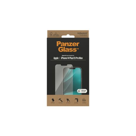 PanzerGlass - Screen protector for mobile phone - classic fit - glass - for Apple iPhone 13 Pro Max, 14 Plus - 2