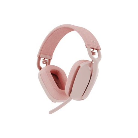 Logitech Zone Vibe 100 - Headset - full size - Bluetooth - wireless - rose - 0