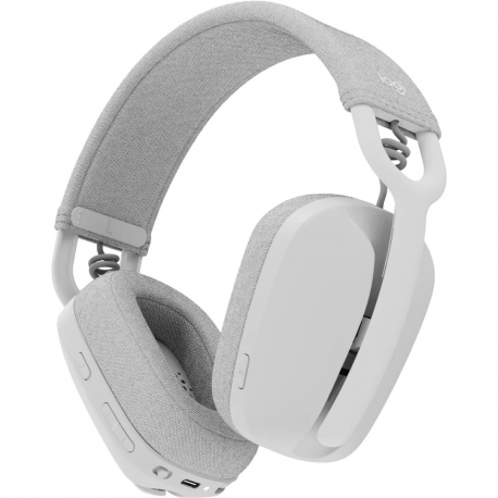 Logitech Zone Vibe 100 - Headset - full size - Bluetooth - wireless - off-white - 1