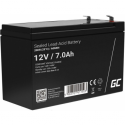 Green Cell - UPS battery - 1 x Sealed Lead Acid (SLA) 7 Ah - black