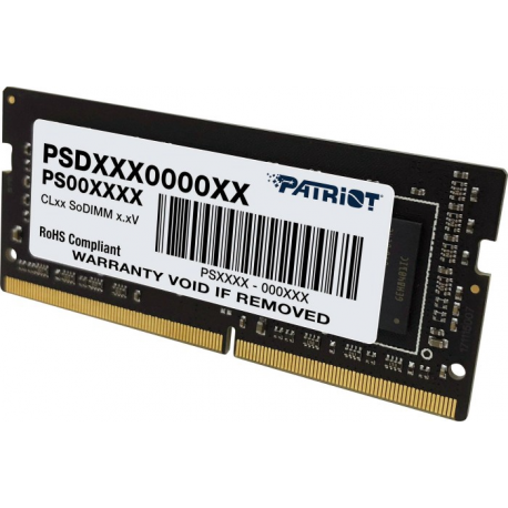 Patriot Signature Line - DDR4 - module - 32 GB - SO-DIMM 260-pin - 3200 MHz  /  PC4-25600 - CL22 - 1.2 V - unbuffered - non-ECC - 1
