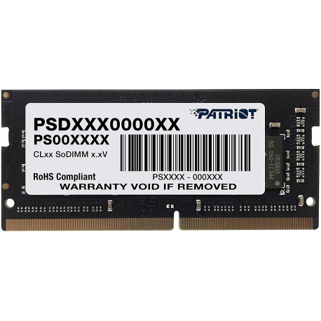 Patriot Signature Line - DDR4 - module - 8 GB - SO-DIMM 260-pin - 3200 MHz  /  PC4-25600 - CL22 - 1.2 V - unbuffered - non-ECC - 0