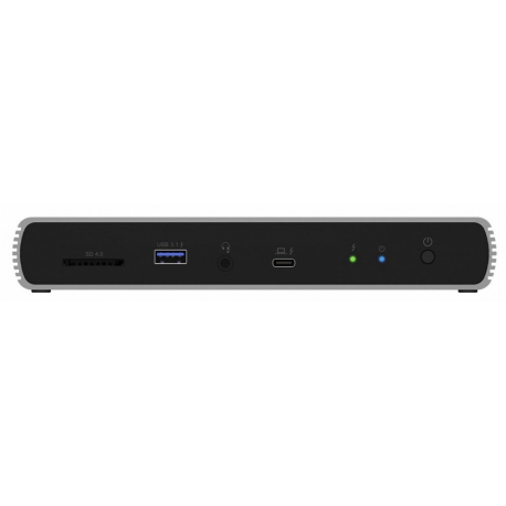 ICY BOX IB-DK8801-TB4 - Docking station - USB-C  /  Thunderbolt 4 - HDMI, DP - 1GbE - 135 Watt - 2