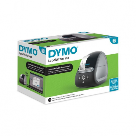 DYMO LabelWriter 550 - Label printer - direct thermal - Roll (6.2 cm) - 300 x 300 dpi - up to 62 labels/min - USB 2.0 - 3