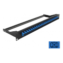 Delock - Patch panel - rack mountable - SC SM X 24 - black, blue - 1U - 19"