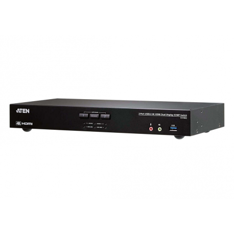 ATEN CS1842 2-Port USB 3.0 4K HDMI Dual Display KVMP Switch - KVM / audio / USB switch - 2 x KVM / audio / USB - 1 local user - desktop - 3
