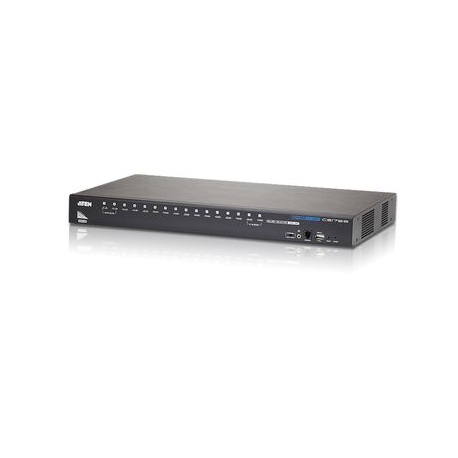 ATEN CS17916 - KVM / audio / USB switch - 16 x KVM / audio / USB - 1 local user - desktop, rack-mountable - 0