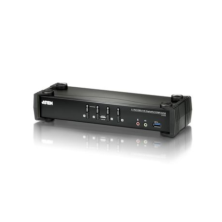 ATEN CS1924 KVMP Switch - KVM  /  audio  /  USB switch - 4 x KVM  /  audio  /  USB - 1 local user - desktop - 0