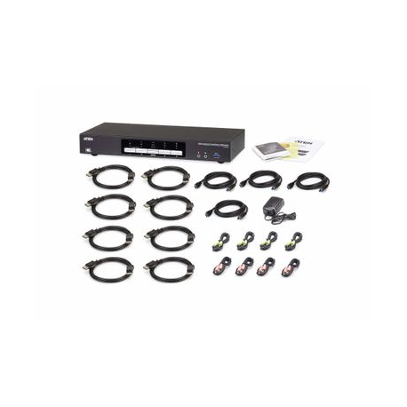 ATEN CS1944DP - KVM / audio / USB switch - 4 x KVM / audio - 4 local users - desktop - 4